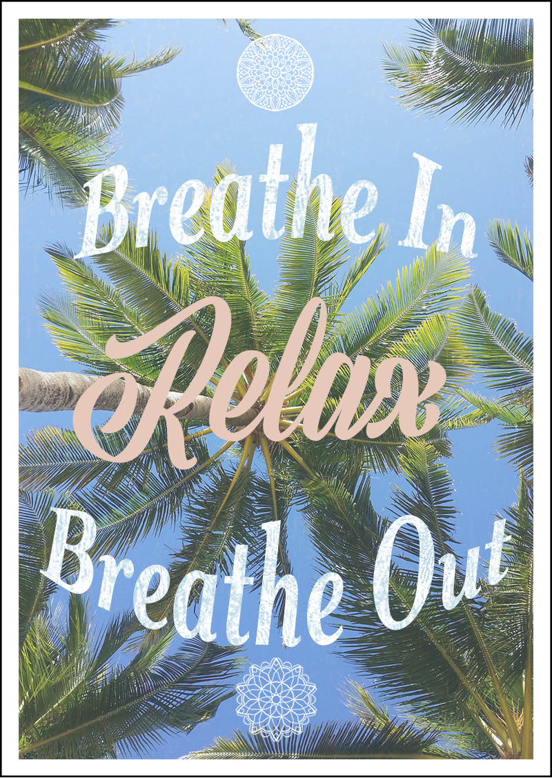 PS Daily Challenge on adobe live to make a poster my say breath in out relax
